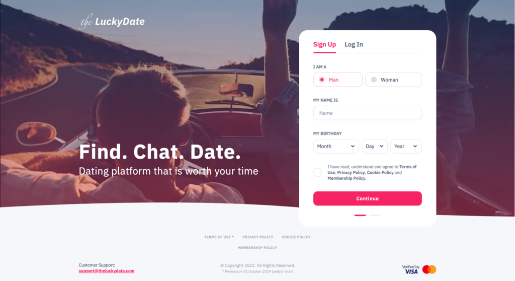 registro de fecha de suerte