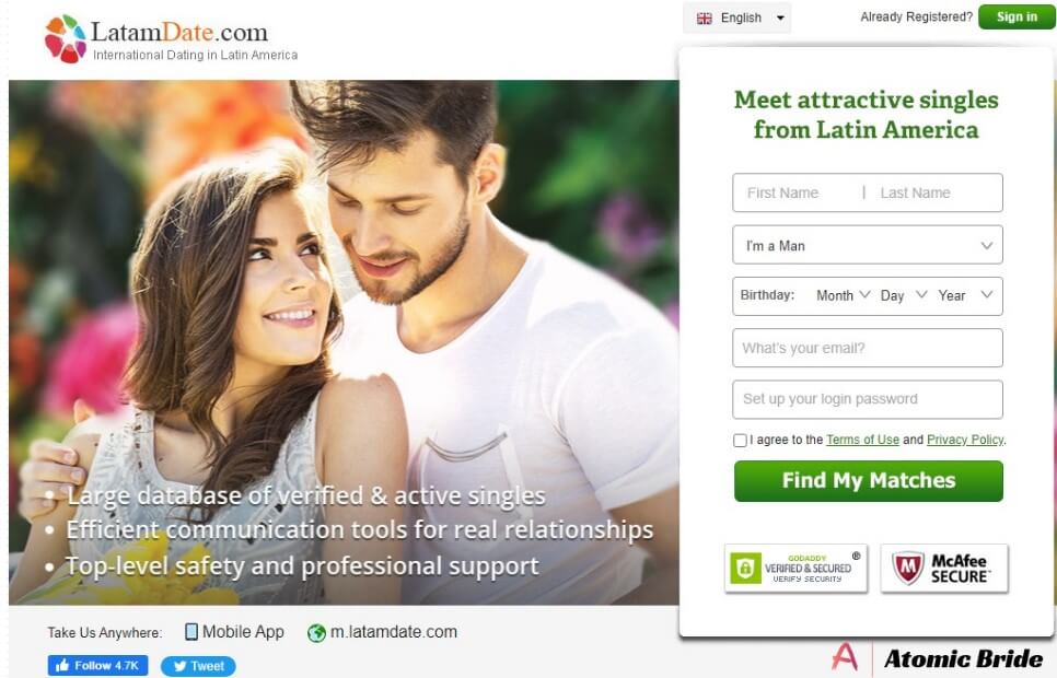 Latamdate iniciar sesión