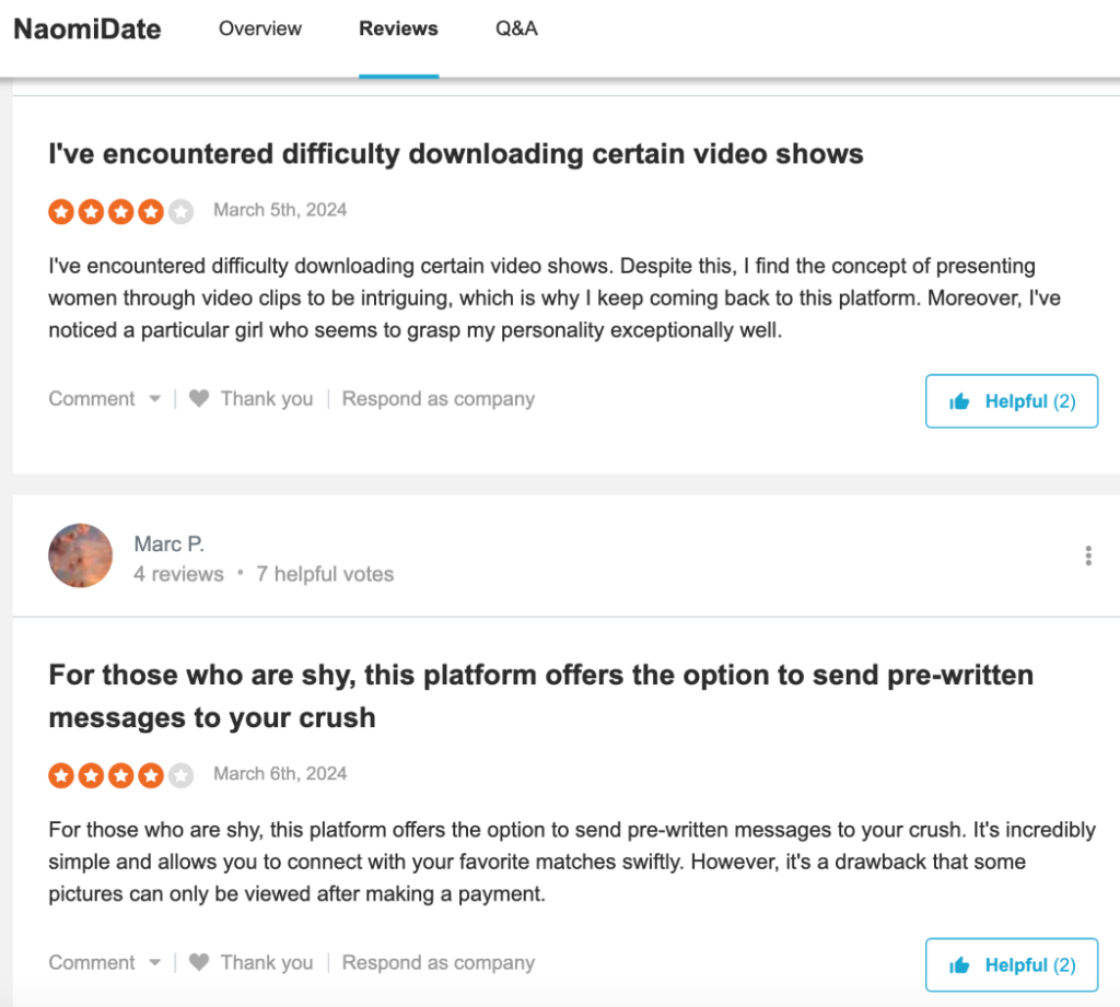 NaomiDate Reputation